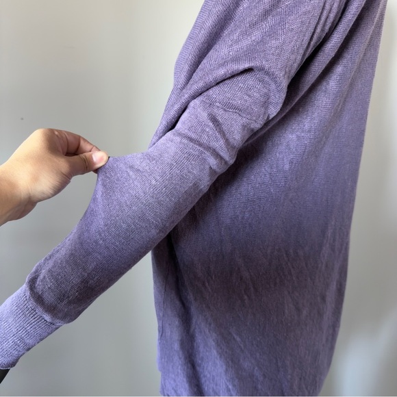 🌿 Eileen Fisher Linen 100% purple Knit Sweater S/P - Picture 3 of 8